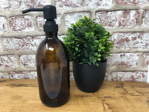 500ml Amber Glass Dispenser Bottle with Different Colour Pumps