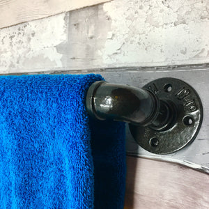 Industrial Towel Bar made from 3/4" galvanized iron in various colours