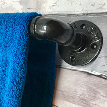 Industrial Towel Bar made from 3/4" galvanized iron in various colours